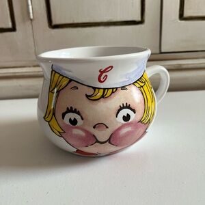 Vintage 1998 Campbell Soup Large Ceramic Stoneware Mug Bowl collectible
